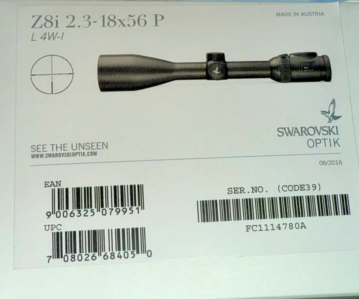SWAROVSKI Z8i OPEN BOX Riflescopes - heavily discounted