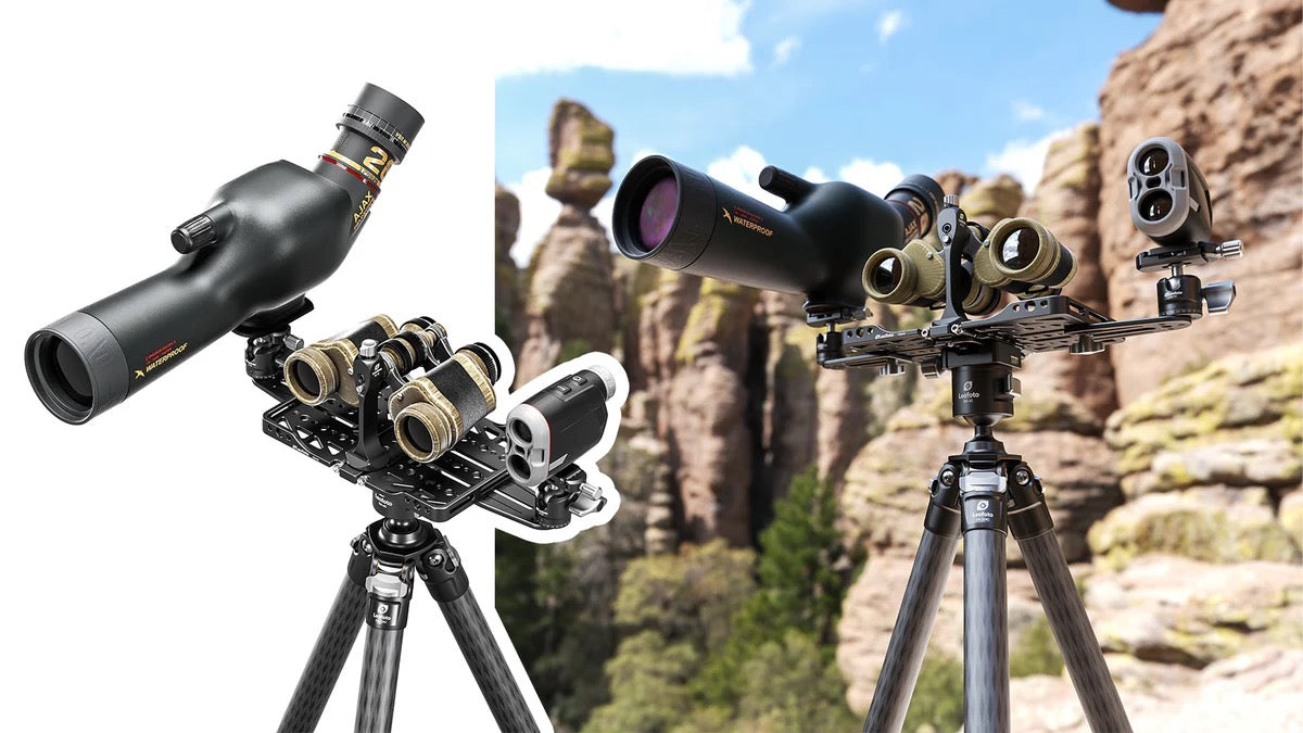 LEOFOTO FDM-05 Foldable TAC TABLE | Integrated Arca Rail and MBC-22 MINI BALL HEAD