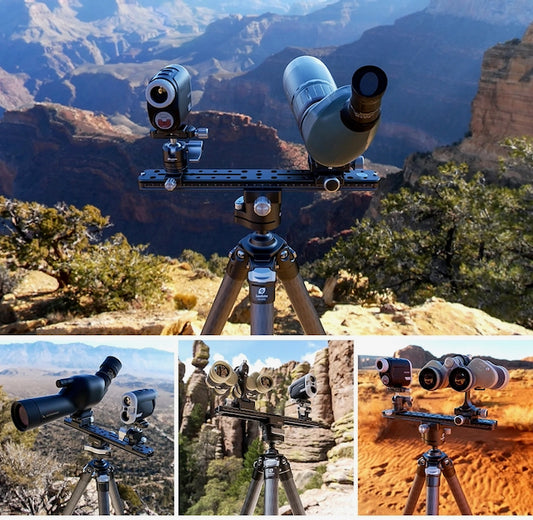LEOFOTO FDM-03 Binocular/Rangefinder Rail Kit | Length: 320mm - Shooting Warehouse Sport Optics