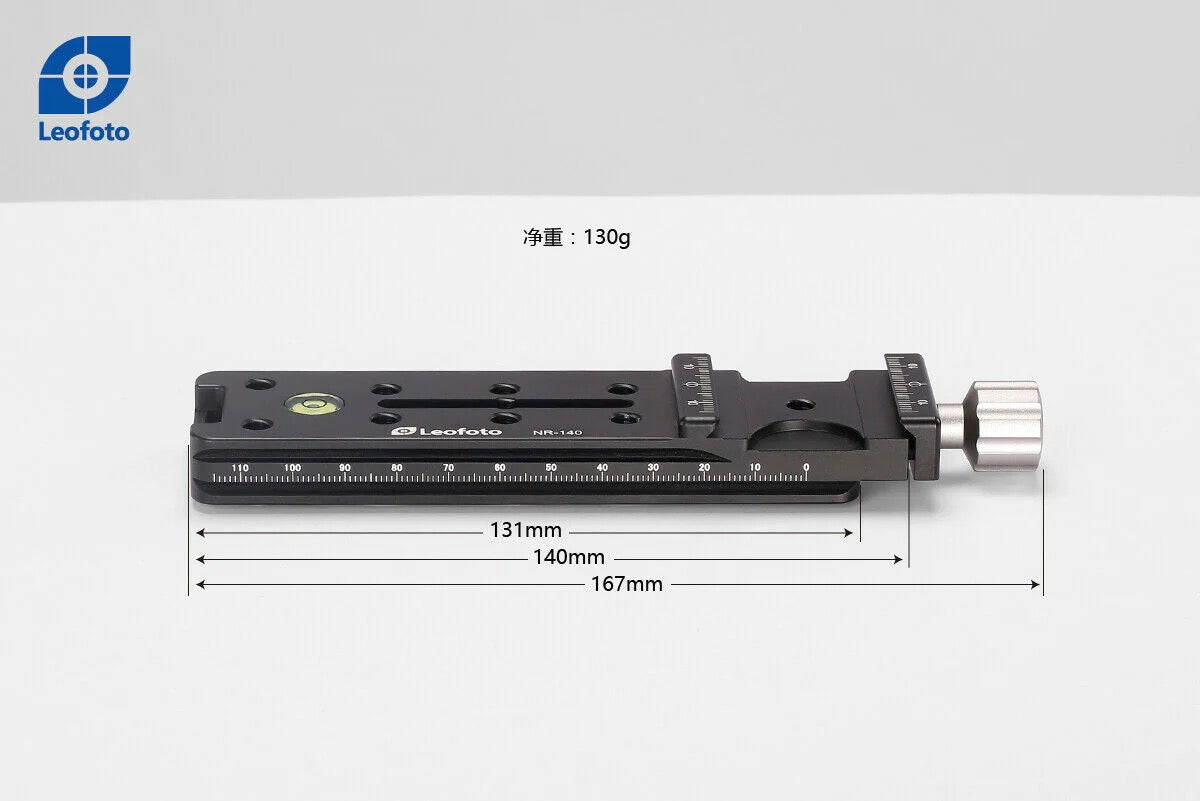 LEOFOTO NR-140D Rail with Clamp for Garmin XERO C1 Chronograph - NR-140D Arca & Picatinny