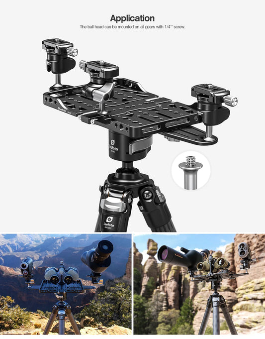 LEOFOTO FDM-05 Foldable TAC TABLE | Integrated Arca Rail and MBC-22 MINI BALL HEAD - Shooting Warehouse Sport Optics