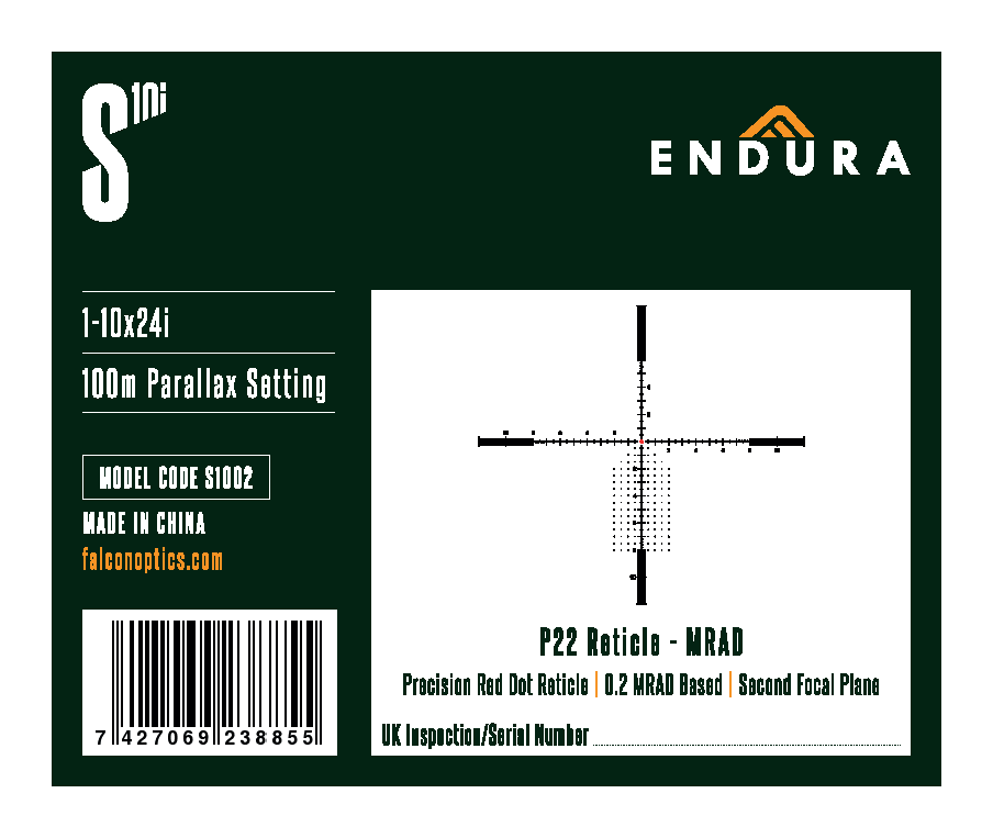 FALCON OPTICS ENDURA S10i 1-10×24 Riflescope MRAD - NEW for 2023!!! - Shooting Warehouse