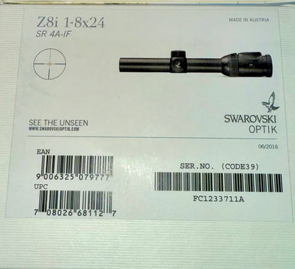 SWAROVSKI Z8i OPEN BOX BRAND NEW Riflescopes - heavily discounted - Shooting Warehouse Sport Optics