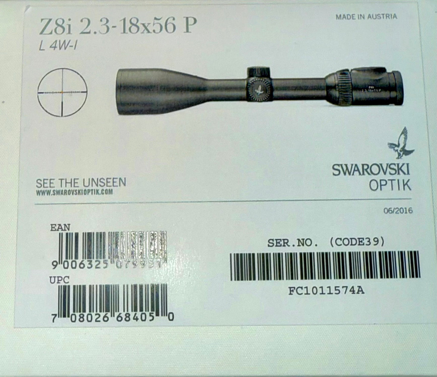 SWAROVSKI Z8i OPEN BOX Riflescopes - heavily discounted