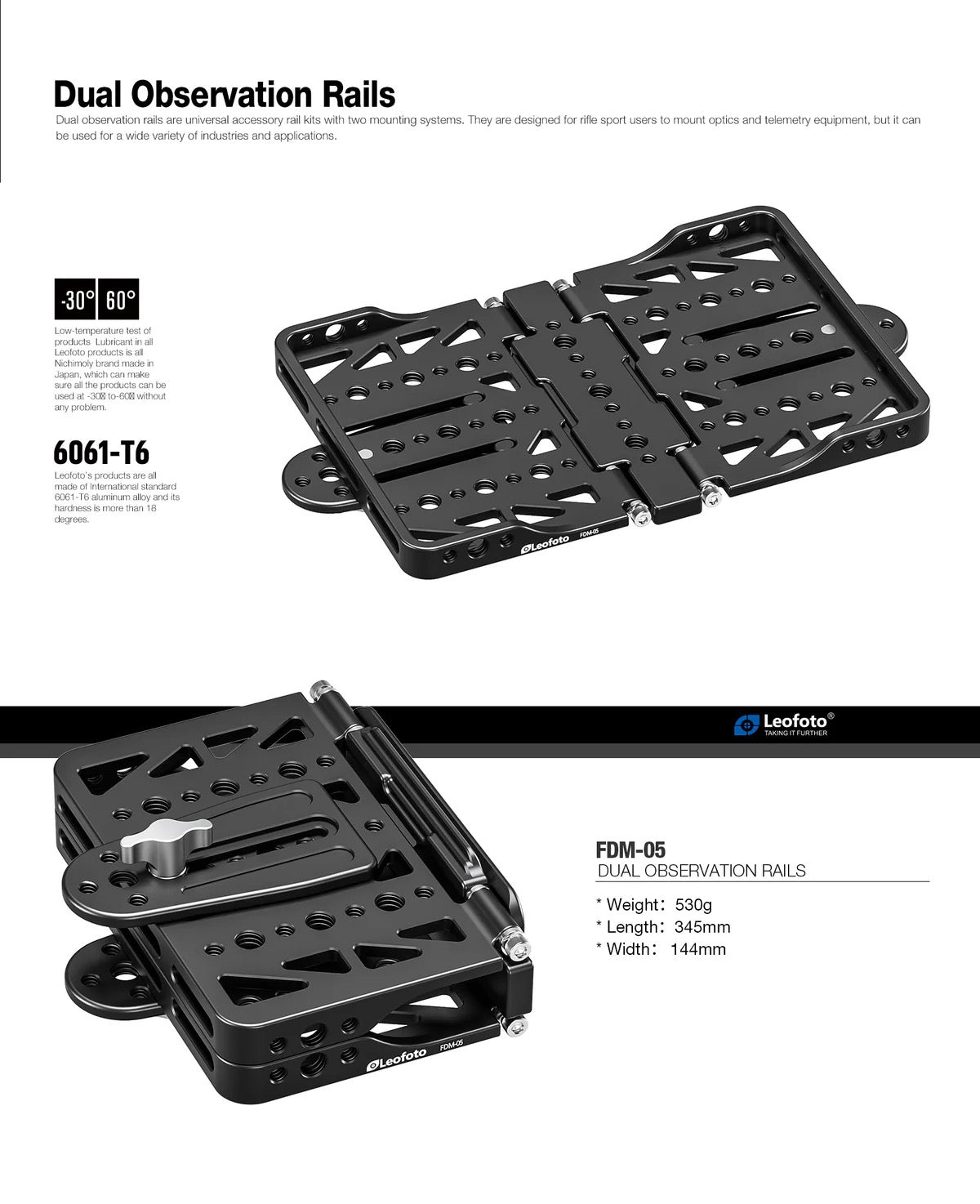 LEOFOTO FDM-05 Foldable TAC TABLE | Integrated Arca Rail