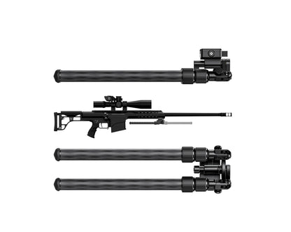 LEOFOTO BIP-B1 Multi-Functional Hunting Bipod (Low to Mid-Height - Cross Carbon Pattern) - IN STOCK - Shooting Warehouse Sport Optics