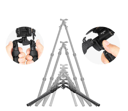 LEOFOTO BIP-B1 Multi-Functional Hunting Bipod (Low to Mid-Height - Cross Carbon Pattern) - IN STOCK - Shooting Warehouse Sport Optics