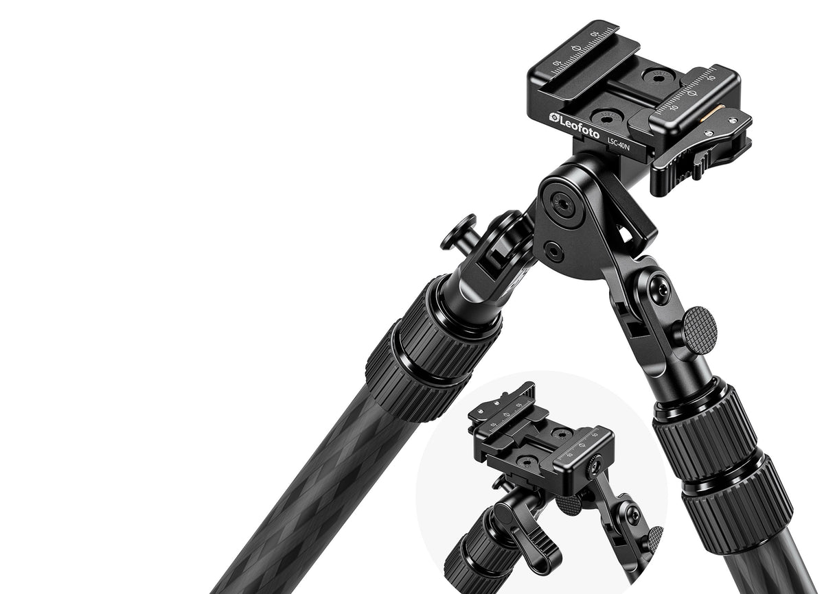 LEOFOTO BIP-B1 Multi-Functional Hunting Bipod (Low to Mid-Height - Cross Carbon Pattern) - IN STOCK - Shooting Warehouse Sport Optics