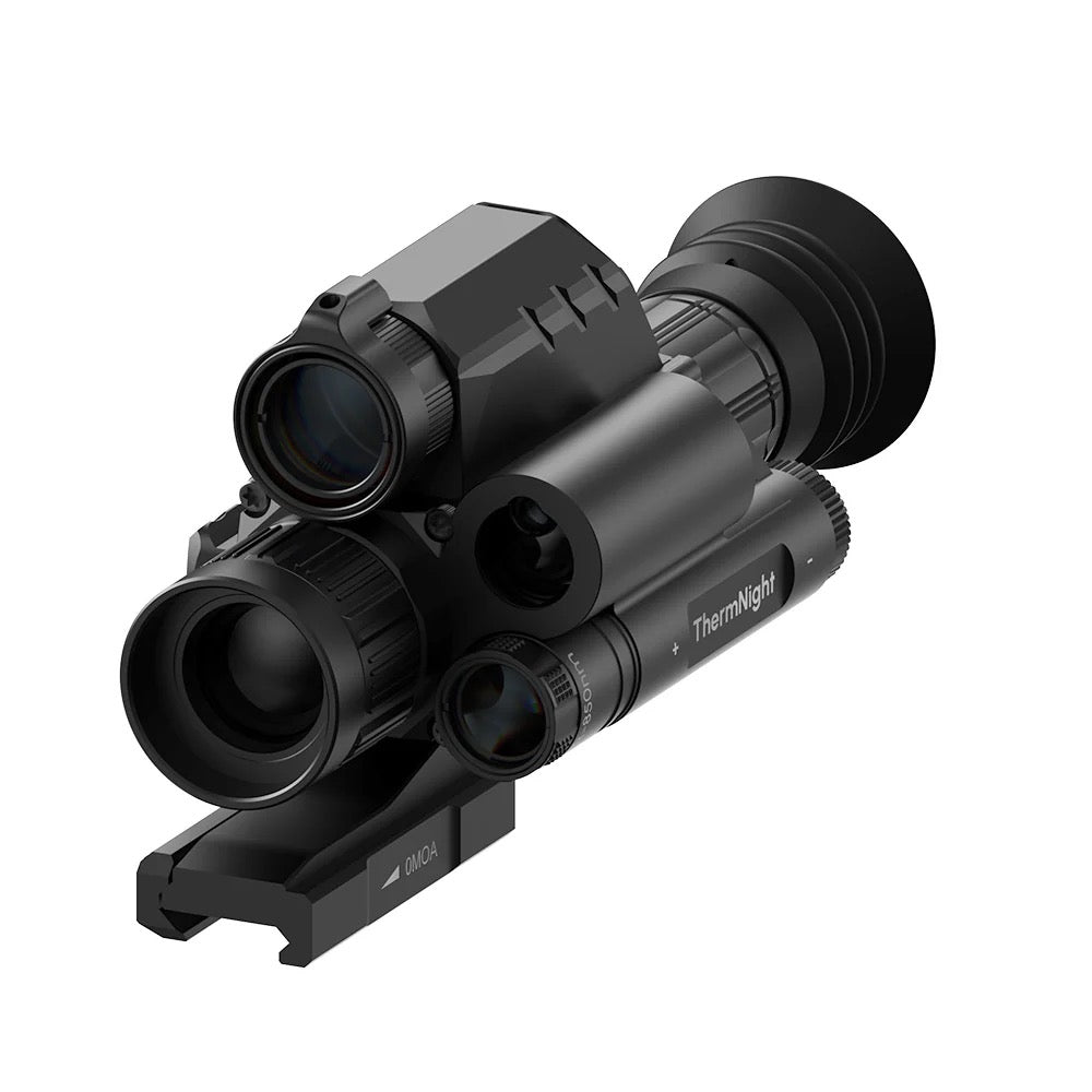 DNT OPTICS TNC225R - THERMNIGHT Thermal & Night Vision Scope with Laser Rangefinder and Ballistic Calculator