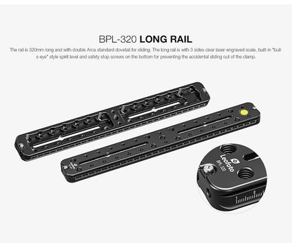 LEOFOTO FDM-03 Binocular/Rangefinder Rail Kit | Length: 320mm - Shooting Warehouse Sport Optics