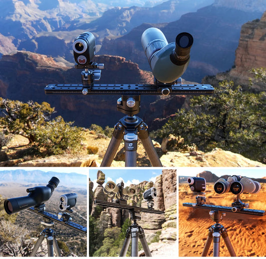 LEOFOTO FDM-04 Binocular/Rangefinder Rail Kit | Length: 450mm