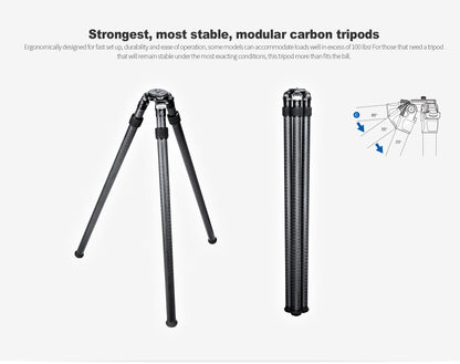 LEOFOTO SO-362CP Inverted Outdoors Series Carbon Fiber Tripod with 75mm Bowl + MH-50LRC HEAD - IN STOCK - Shooting Warehouse Sport Optics