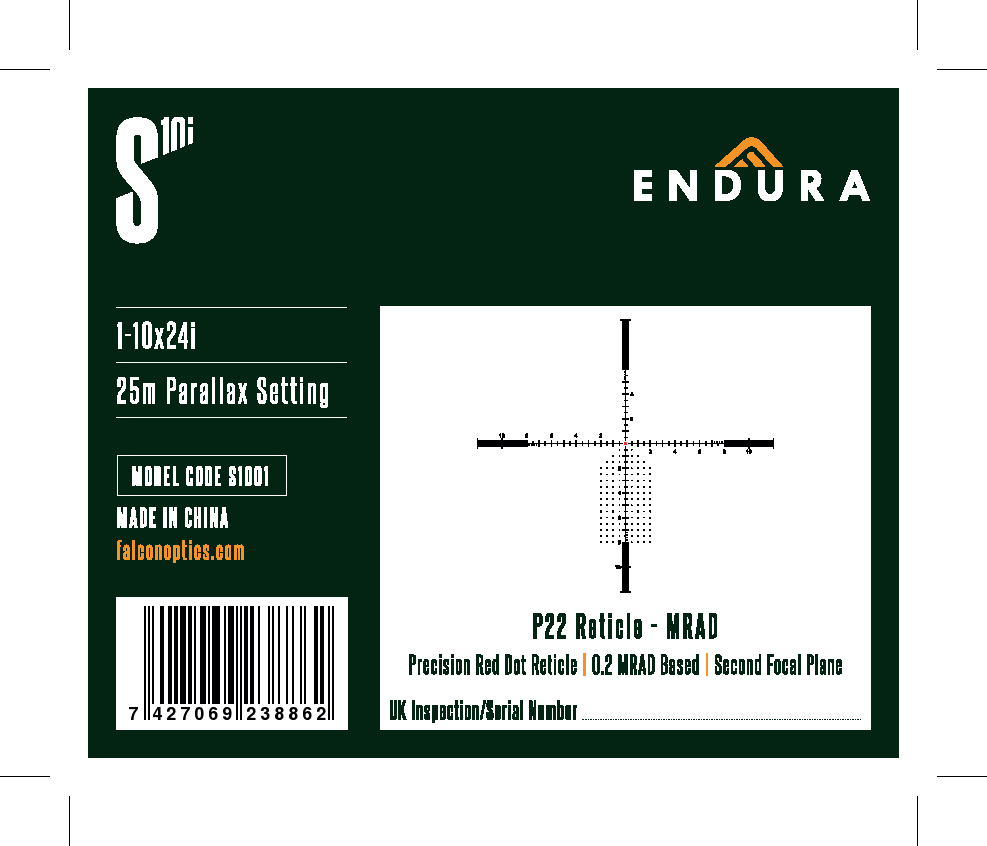 FALCON OPTICS ENDURA S10i 1-10×24 Riflescope MRAD - NEW for 2023!!! - Shooting Warehouse