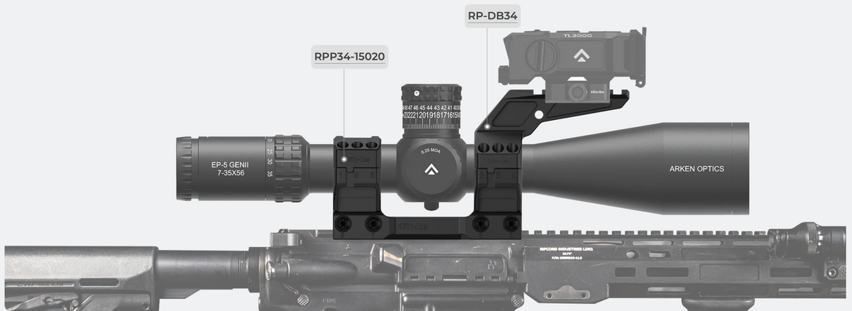ARKEN OPTICS Rigid Precision PRS Scope Mount 34mm-1.50" (20 MOA) - COMING MID-NOVEMBER!!