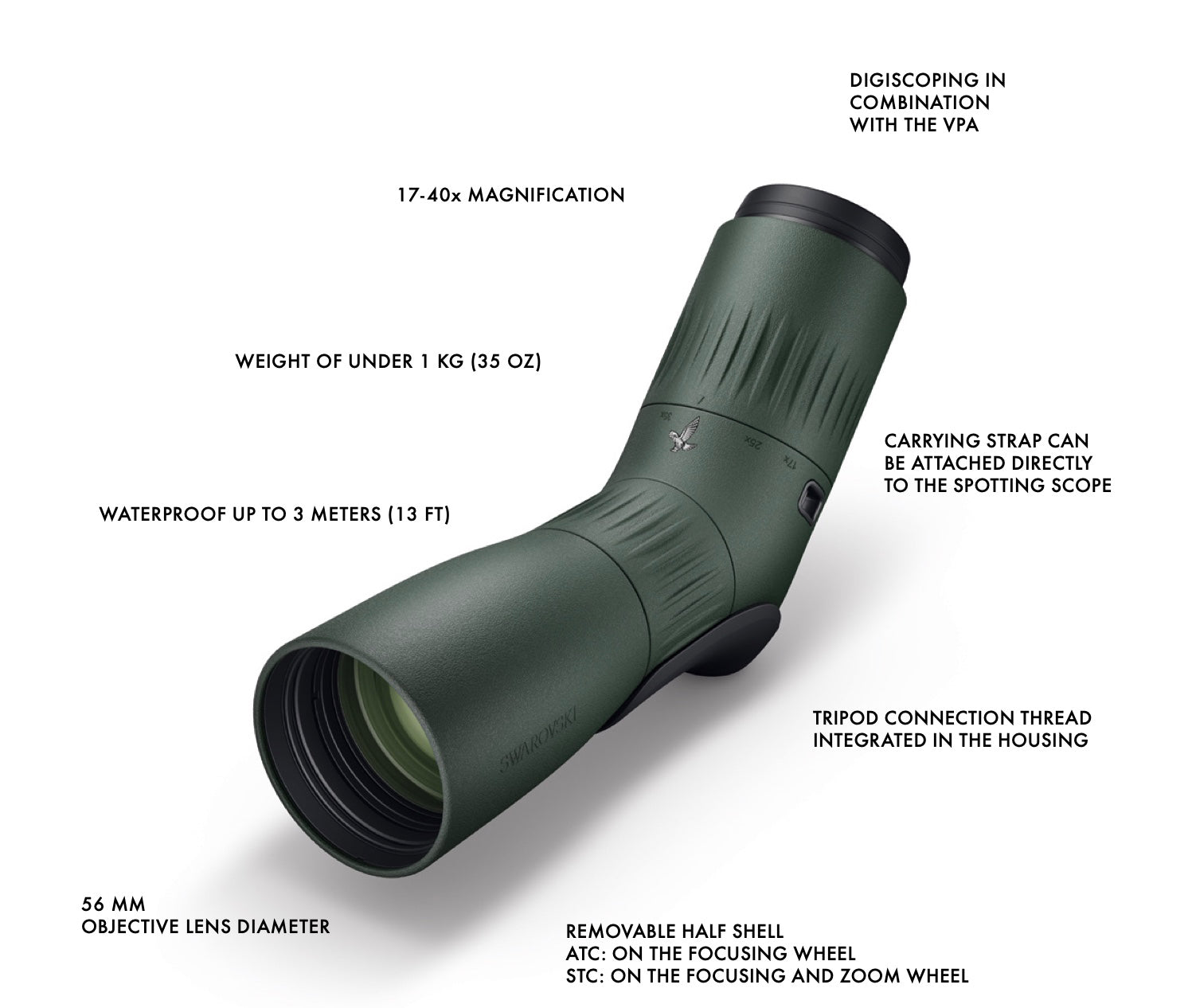 Swarovski ATC/STC 17-40x56 Spotting Scope - Shooting Warehouse